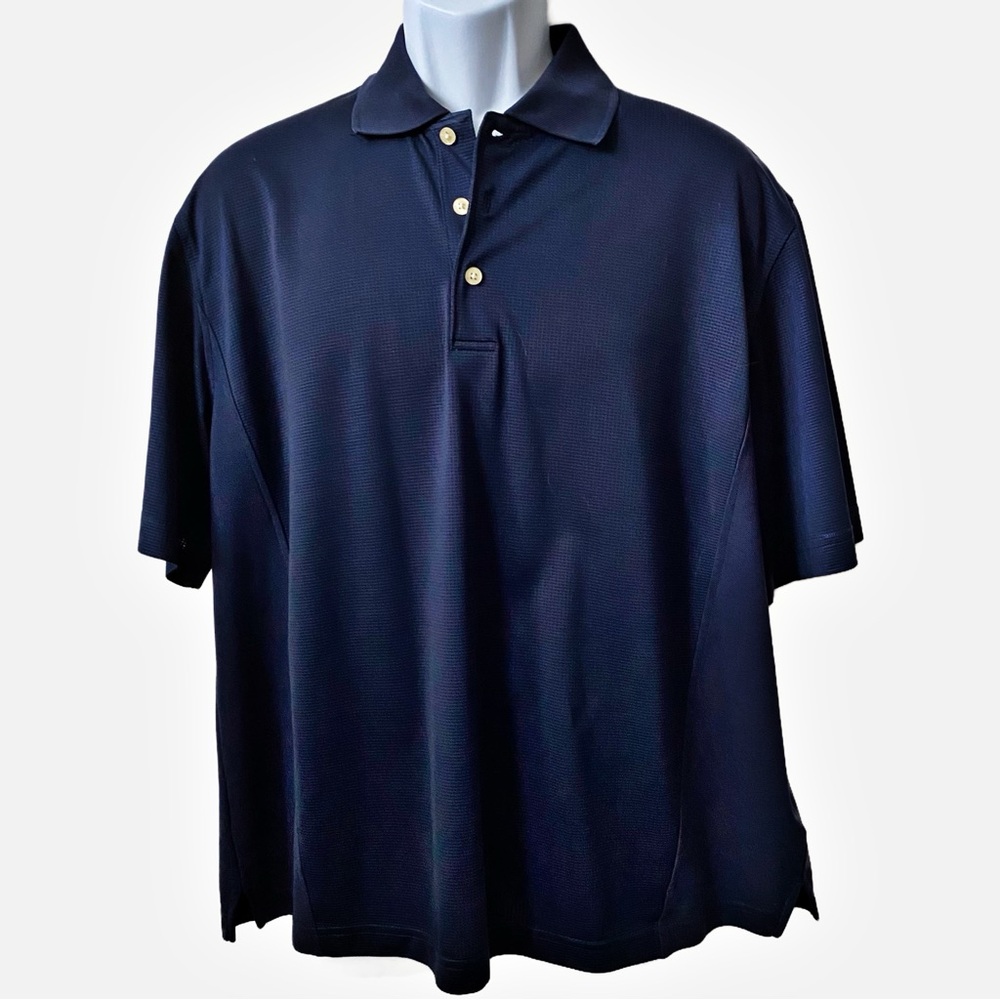 Bolle Golf Polo Shirt Blue Performance Tech Fabric